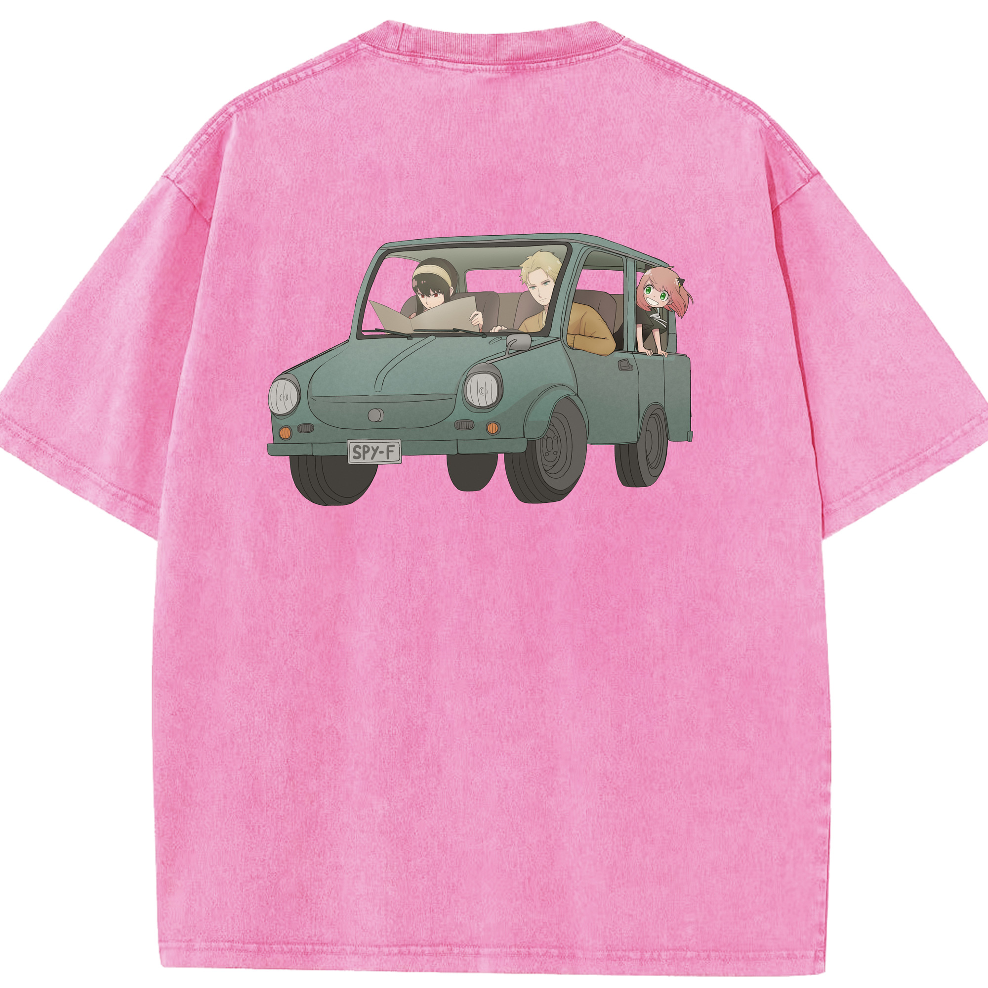 （画像用） SPY×FAMILY间谍家家酒 綿100% ヴィンテージ風 半袖Tシャツ（背面プリント）